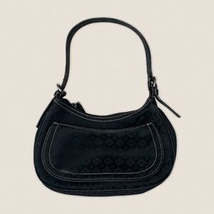 Y2K Nine West Black Silver Small‎ Shoulder Bag Baguette Purse